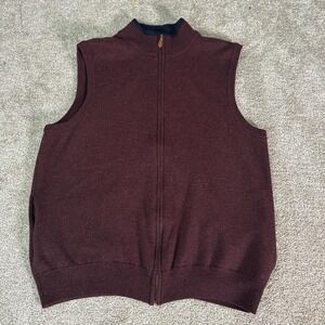 Pendleton 100% Wool Brown Vest Men's Large Classic Outdoor Layer.